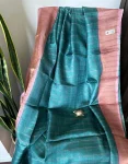 Traditional Teal Parsi Bullian Saree with Multicolor Embroidered Peacock Motifs