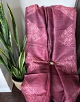 Maroon Tussar Silk Saree with Tie-Dye Pattern