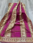 Premium Baluchari in Golden Brown color